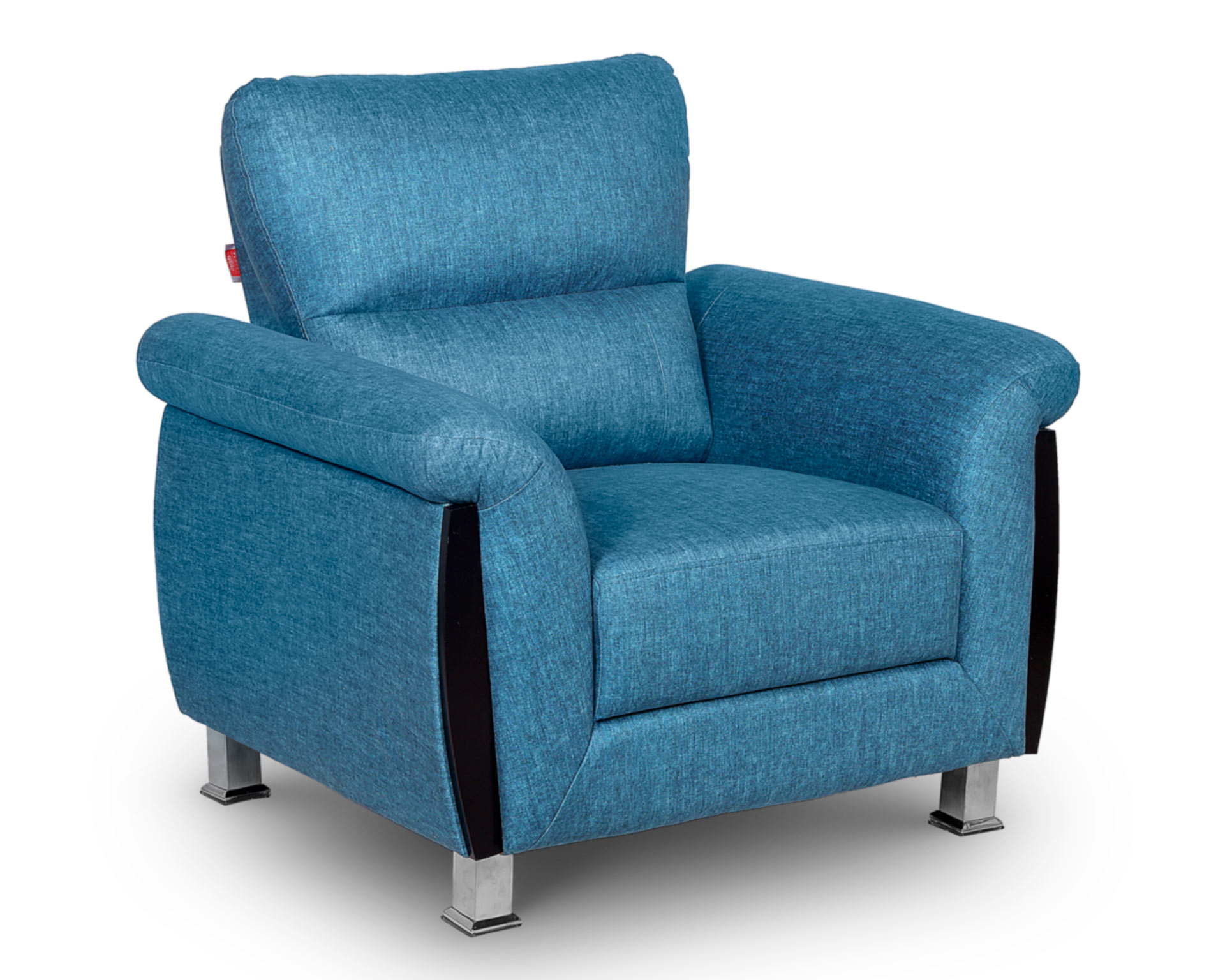 Domino 1 Seater Sofa In Light Prussion Blue Colour