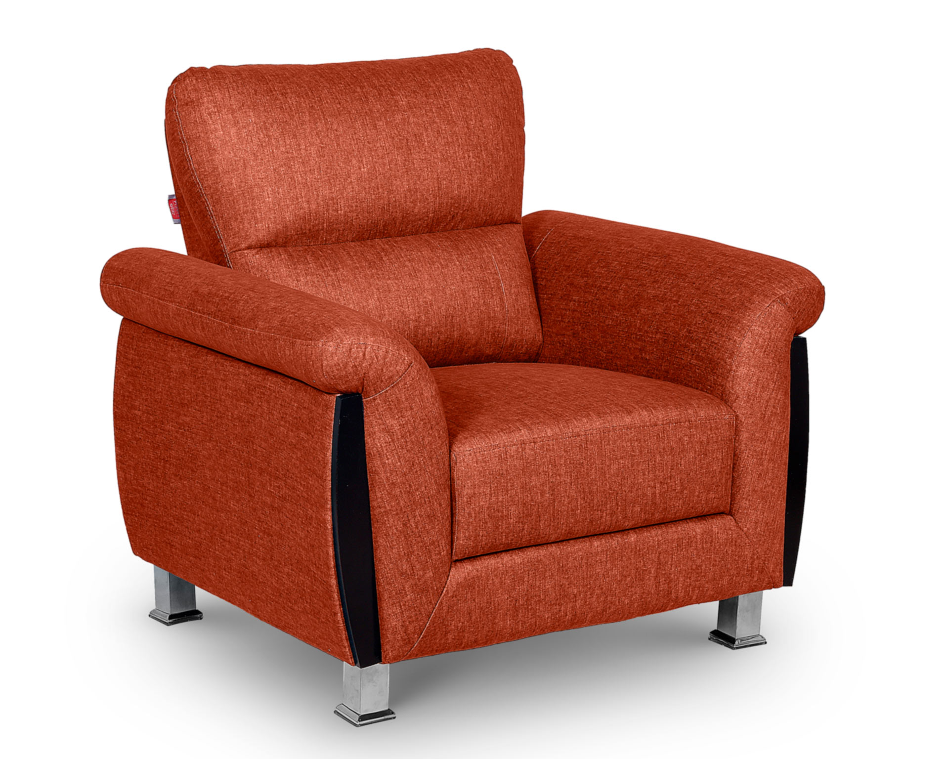 Domino 1 Seater Sofa In Tiger Orange Colour
